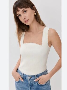 Reformation Nallini Cotton Sweater Tank